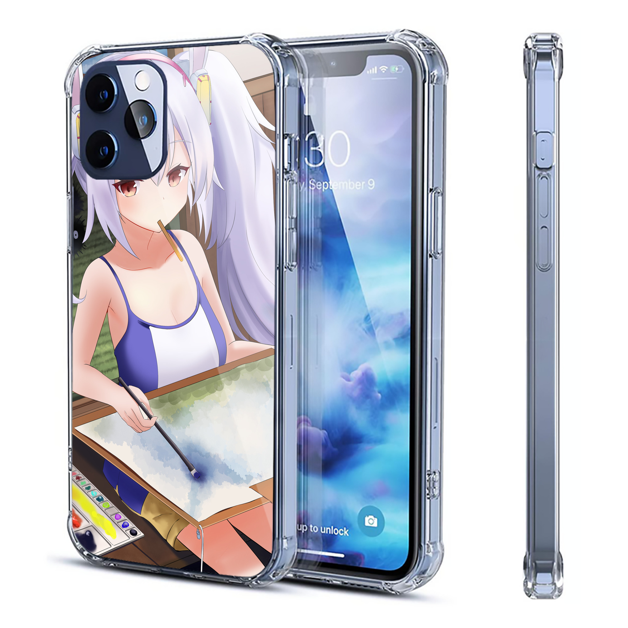 （画像用） となりのトトロ 草壁メイ 草壁サツキ My Neighbor Totoro Satsuki Kusakabe Mei Kusakabe 【iPhone 12シリーズ対応】透明スマホケース（クリアソフトケース）